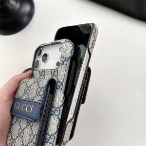 gucci スマホケース iphone17 グッチ iphone ケース 背面 収納 アイフォン 17プロ ケース ハイ ブランド iphone16/16promax ケース カード ケース 付き ブランド スマホケース 流行り