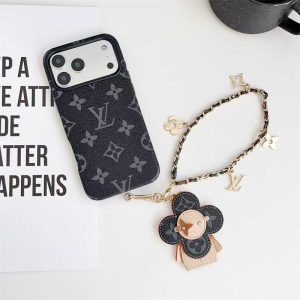 ルイ ヴィトン ヴィヴィエンヌ iphone17/17pro ケース vuitton iphoneケース ストラップ 付き iphone16/16pro ケース 人気 ブランド 女子 iphone15/14 ケース チャーム 付き