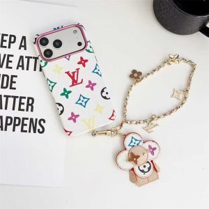 ルイ ヴィトン ヴィヴィエンヌ iphone17/17pro ケース vuitton iphoneケース ストラップ 付き iphone16/16pro ケース 人気 ブランド 女子 iphone15/14 ケース チャーム 付き