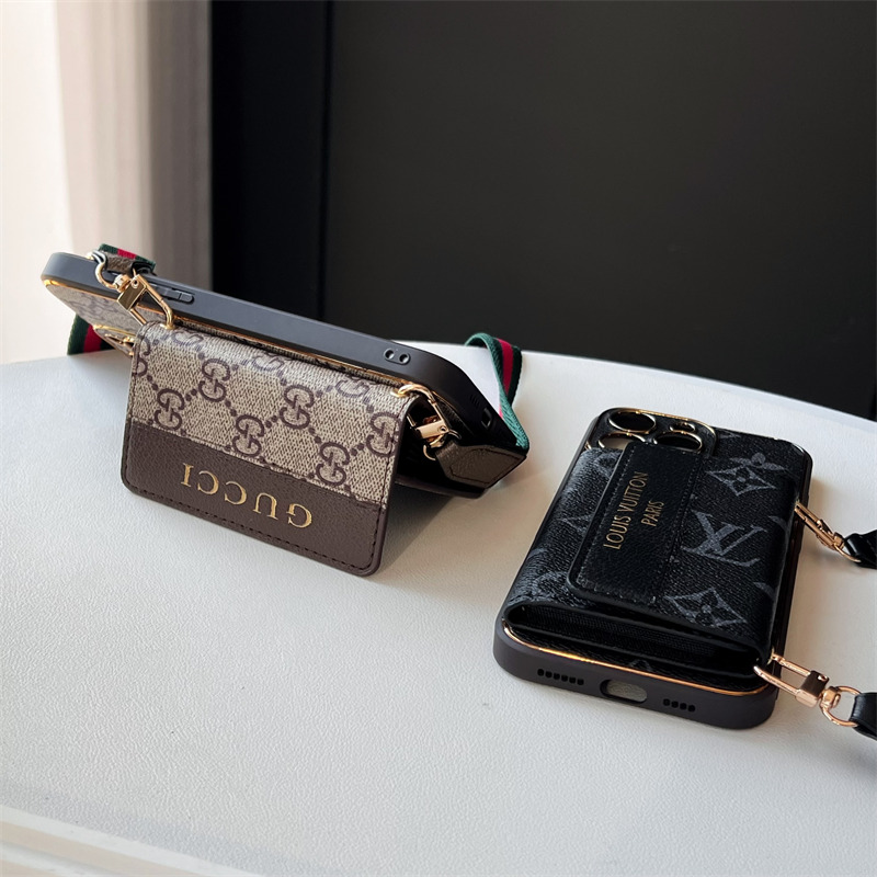 ルイヴィトン iphoneケース 新作 iphone17/17proケース カード 収納 ハイブランド gucci スマホ ショルダー iphone16/16pro max ケース カード ケース 付き スマホケース 肩掛け ブランド