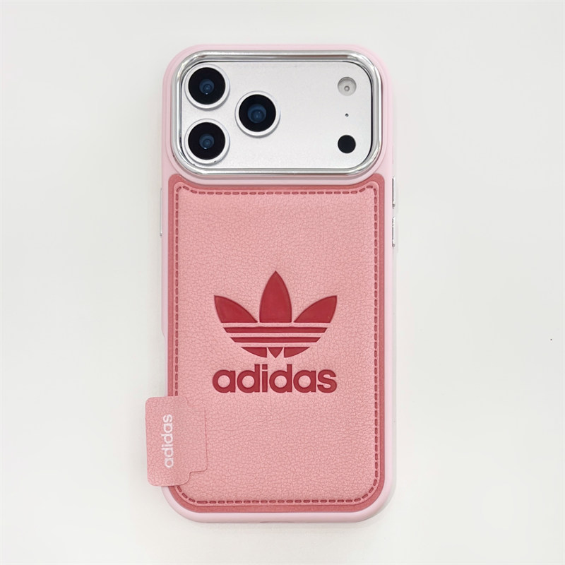 Adidas iphone ケース 17/17pro アディダス スマホケース iPhoneケース お揃い カップル iphoneケース 人気ブランド オレンジ iPhone16/16pro ケース オレンジ おしゃれ