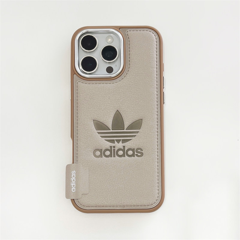 Adidas iphone ケース 17/17pro アディダス スマホケース iPhoneケース お揃い カップル iphoneケース 人気ブランド オレンジ iPhone16/16pro ケース オレンジ おしゃれ