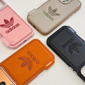 Adidas iphone ケース 17/17pro アディダス スマホケース iPhoneケース お揃い カップル iphoneケース 人気ブランド オレンジ iPhone16/16pro ケース オレンジ おしゃれ