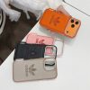 Adidas iphone ケース 17/17pro アディダス スマホケース iPhoneケース お揃い カップル iphoneケース 人気ブランド オレンジ iPhone16/16pro ケース オレンジ おしゃれ