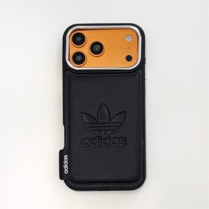 Adidas iphone ケース 17/17pro アディダス スマホケース iPhoneケース お揃い カップル iphoneケース 人気ブランド オレンジ iPhone16/16pro ケース オレンジ おしゃれ
