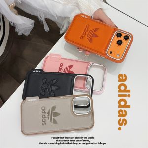Alternative view of Adidas iphone ケース 17/17pro アディダス スマホケース iPhoneケース お揃い カップル iphoneケース 人気ブランド オレンジ iPhone16/16pro ケース オレンジ おしゃれ