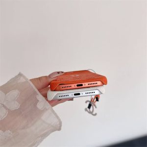 シャネル iphoneケース iphone17/17promax ケース ハイ ブランド chanel スマホケース コピー iphone16/16proケース 人気 女子 オレンジ iphone15/15pro ケース 可愛い