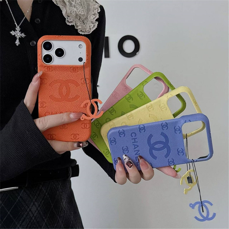 シャネル iphoneケース iphone17/17promax ケース ハイ ブランド chanel スマホケース コピー iphone16/16proケース 人気 女子 オレンジ iphone15/15pro ケース 可愛い