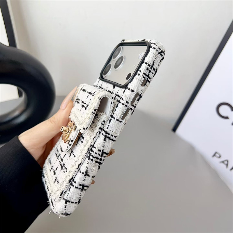 シャネル ツイード iphone17/17pro ケース CHANEL iphone16/16proケース ブランド レディース iphone15/14promaxケース ハイ ブランド iphoneケース ブランド かわいい スマホケース カード 入れ 背面