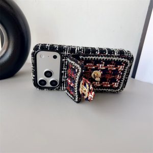 シャネル スマホ ショルダー chanel iphone17/17pro ケース ツイード iphoneケース ハイブランド 女子 iphone16/16pro max ケース ショルダー ブランド 携帯ケース 斜めがけ 背面 収納