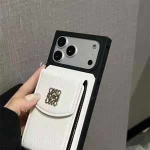 ロエベ アイフォン ケース 17/17pro Loewe iPhoneケース スマホケース 財布一体 ブランド メンズ iPhone16/16pro ケース カード収納 おすすめ iPhoneケース ペア 大人 ブランド