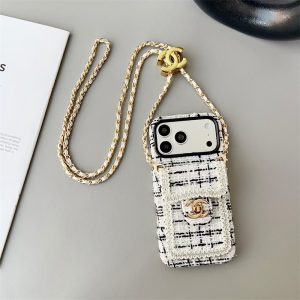 シャネル スマホ ショルダー chanel iphone17/17pro ケース ツイード iphoneケース ハイブランド 女子 iphone16/16pro max ケース ショルダー ブランド 携帯ケース 斜めがけ 背面 収納