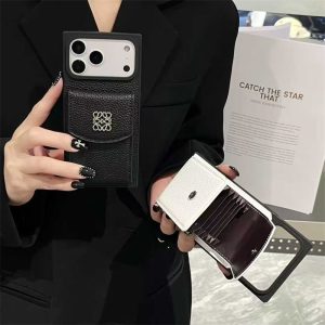 ロエベ アイフォン ケース 17/17pro Loewe iPhoneケース スマホケース 財布一体 ブランド メンズ iPhone16/16pro ケース カード収納 おすすめ iPhoneケース ペア 大人 ブランド