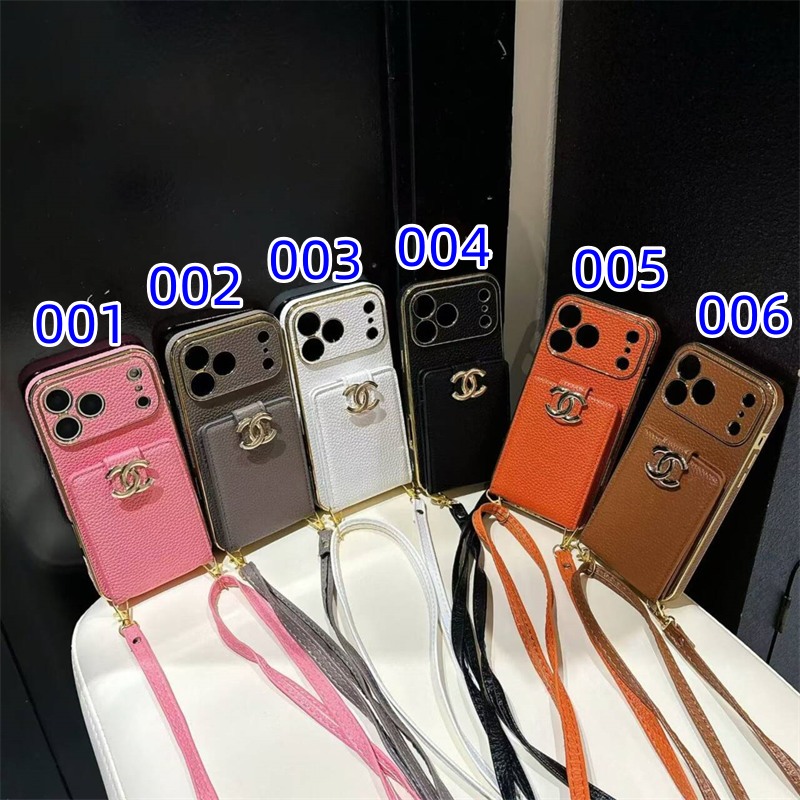 シャネル 携帯ケース ショルダー  chanel iphone17/17pro max ケース iphone16/16pro ケース 背面 収納 ハイ ブランド スマホケース カード入れ iPhoneケース 人気ブランド 女性 30代