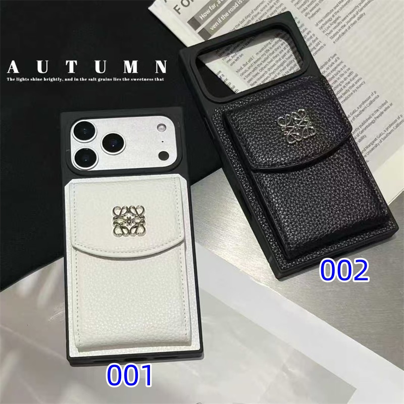 ロエベ アイフォン ケース 17/17pro Loewe iPhoneケース スマホケース 財布一体 ブランド メンズ iPhone16/16pro ケース カード収納 おすすめ iPhoneケース ペア 大人 ブランド