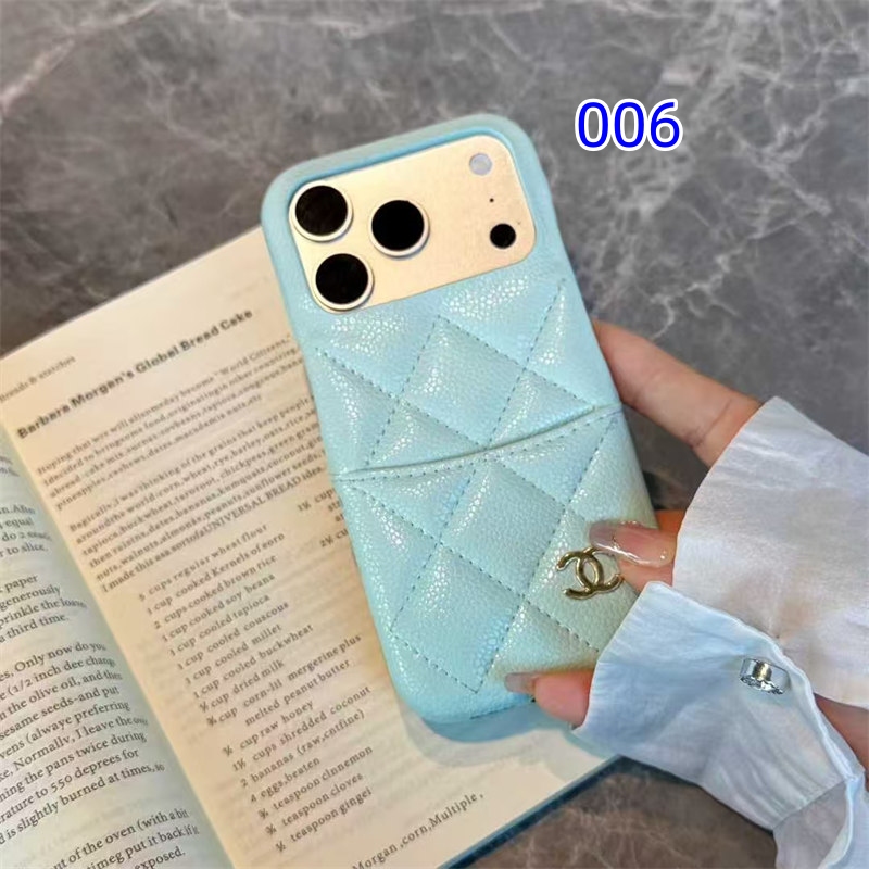 chanel iphone17/17pro ケース カード収納 シャネル キャビア スキン iphone16/16pro max ケース ハイブランド iphone15/14ケース スマホ ケース ブランド 人気 iphoneケース カード収納