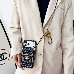 Alternative view of シャネル スマホ ショルダー chanel iphone17/17pro ケース ツイード iphoneケース ハイブランド 女子 iphone16/16pro max ケース ショルダー ブランド 携帯ケース 斜めがけ 背面 収納