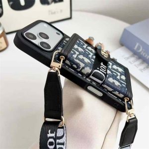 dior スマホ ショルダー iphone17/17pro ケース ディオール カード 入れ 付き iphone16/16promax ケース ブランド iphoneケース 斜めがけ iphone15/15プロケース ハイブランド コピー