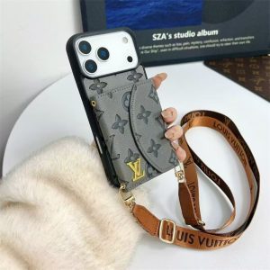 ヴィトン スマホケース ショルダー iphoneケース ミラー 付き iphone17/17proケース ハイブランド 女子/メンズ iphone16/16pro ケース カード 入れ 付き iphone15/14promaxケース 首掛け ブランド