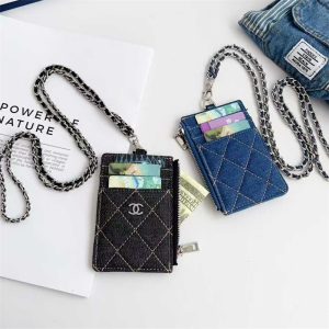 Alternative view of シャネル フラグメント ケース chanel カード ケース チェーン 付き IDカードホルダー ハイブランド レディース パス ケース ブランド 首 掛け 社員 証 ケース かわいい