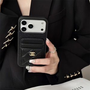 Alternative view of chanel iphone17/17pro ケース シャネル 風 スマホケース iphone16/15pro ケース カード 収納 iphoneケース 背面収納 ハイブランド iphone14/13pro max ケース 女子 ブランド