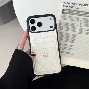 chanel iphone17/17pro ケース シャネル 風 スマホケース iphone16/15pro ケース カード 収納 iphoneケース 背面収納 ハイブランド iphone14/13pro max ケース 女子 ブランド