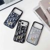 dior iphone17/17pro ケース カード 収納 ディオール 携帯ケース iphone16/16promax ケース カップル お 揃い iphone15/14ケース ブランド コピー iphone ケース ハイ ブランド