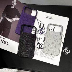 Alternative view of chanel iphone17/17pro ケース 型 押し スマホケース シャネル風 iphone16/16proケース ブランド レディース iphone15/14ケース キラキラ ブランド iphone ケース お 揃い カップル