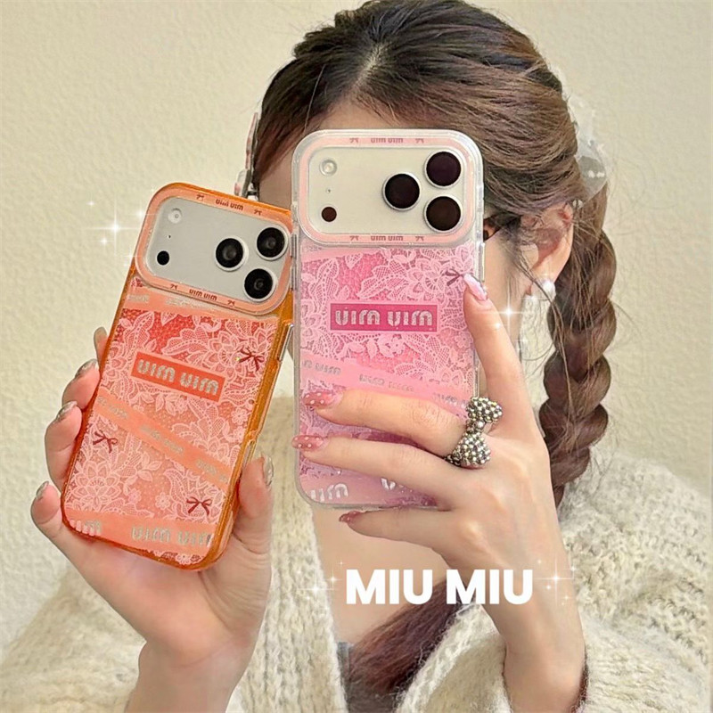 miumiu スマホケース iphone17/17pro ミュウ ミュウ アイ フォン16/16promax ケース レディース iphoneケース ハイブランド iphoneケース お揃い iphoneケース ブランド かわいい