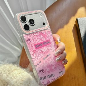 Alternative view of miumiu スマホケース iphone17/17pro ミュウ ミュウ アイ フォン16/16promax ケース レディース iphoneケース ハイブランド iphoneケース お揃い iphoneケース ブランド かわいい