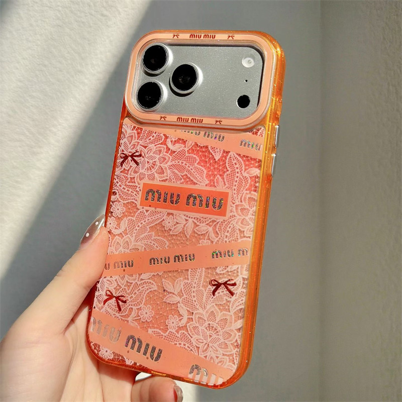 miumiu スマホケース iphone17/17pro ミュウ ミュウ アイ フォン16/16promax ケース レディース iphoneケース ハイブランド iphoneケース お揃い iphoneケース ブランド かわいい