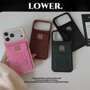 ロエベ アイフォン17/17プロ ケース ハイブランド iphone16/16pro ケース アナグラム loewe iphone15/15pro ケース iphone ケース カード ケース 付き iphone カバー ブランド