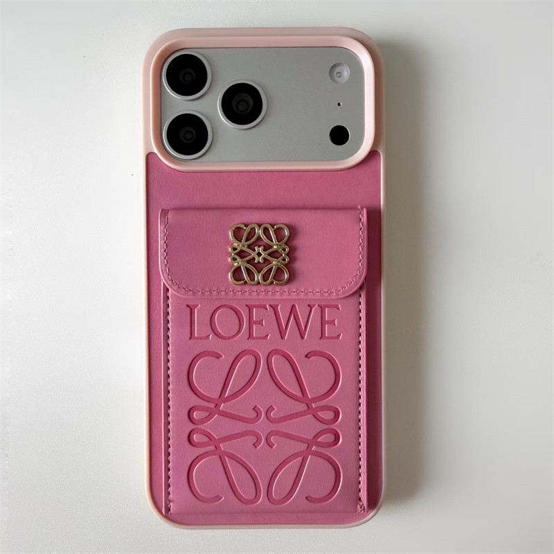 ロエベ アイフォン17/17プロ ケース ハイブランド iphone16/16pro ケース アナグラム loewe iphone15/15pro ケース iphone ケース カード ケース 付き iphone カバー ブランド