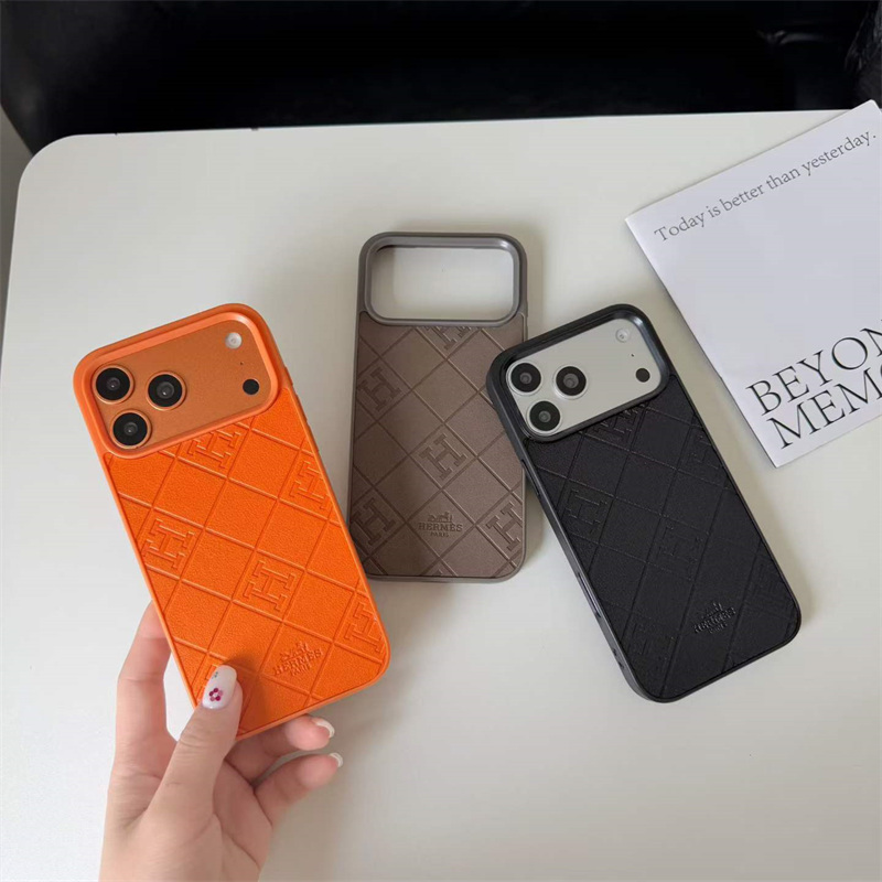 エルメス iphone17/17pro ケース ハイブランド iphone16/16promax ケース 型 押し iphone15/14ケース 人気ブランド スマホケース カップル iphoneケース高級ブランド