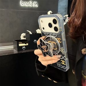 chanel スマホケース グリップ 付き マグセーフ 対応 ケース ブランド シャネルアイフォン17/17プロケース iphone16/16proケース 韓国アイドル iphoneケース スタンド機能