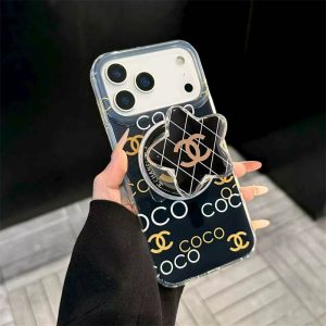 chanel スマホケース グリップ 付き マグセーフ 対応 ケース ブランド シャネルアイフォン17/17プロケース iphone16/16proケース 韓国アイドル iphoneケース スタンド機能
