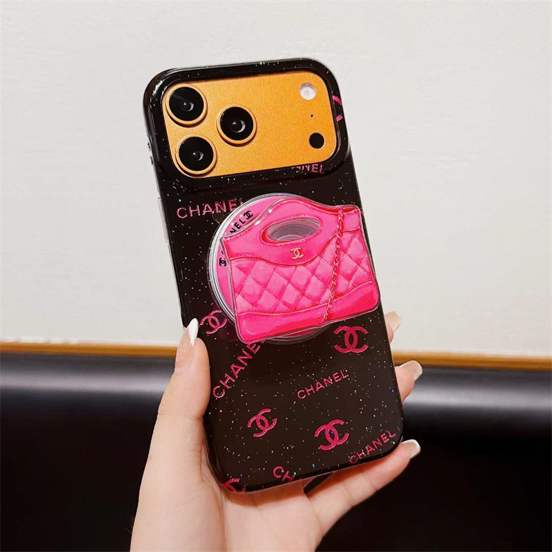 シャネル iphoneケース マグセーフ chanel 携帯ケース グリップ 付き iphoneケース 人気女子 iphoneケース ブランド かわいい アイフォンケース ハイブランド