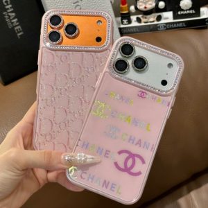 シャネル iphone17/17pro ケース ガラス iphoneケース 人気ブランド 女子 スマホケース chanel iphone16/16promax ケース キラキラ ストーン アイフォン15/15プロケースブランド