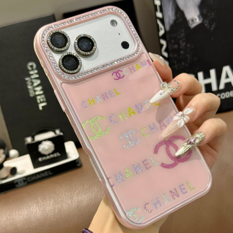 シャネル iphone17/17pro ケース ガラス iphoneケース 人気ブランド 女子 スマホケース chanel iphone16/16promax ケース キラキラ ストーン アイフォン15/15プロケースブランド