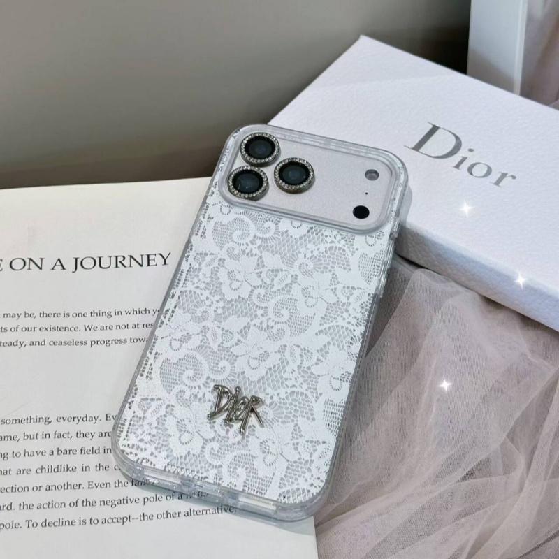dior iphone ケース レース ディオール アイフォンケース 18プロ iphone17/17pro ケース ブランド レディース ハイブランド iphone16/15proケース カメラ保護リング 付き