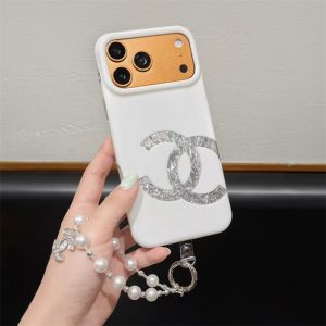 シャネル iphone18pro ケース iphoneケース 人気ブランド 女性 30代 スマホケース パール チェーン 付き iphone17/17proケース 可愛い ブランド iphone16/16promaxケース ハイ ブランド - 画像 (4)